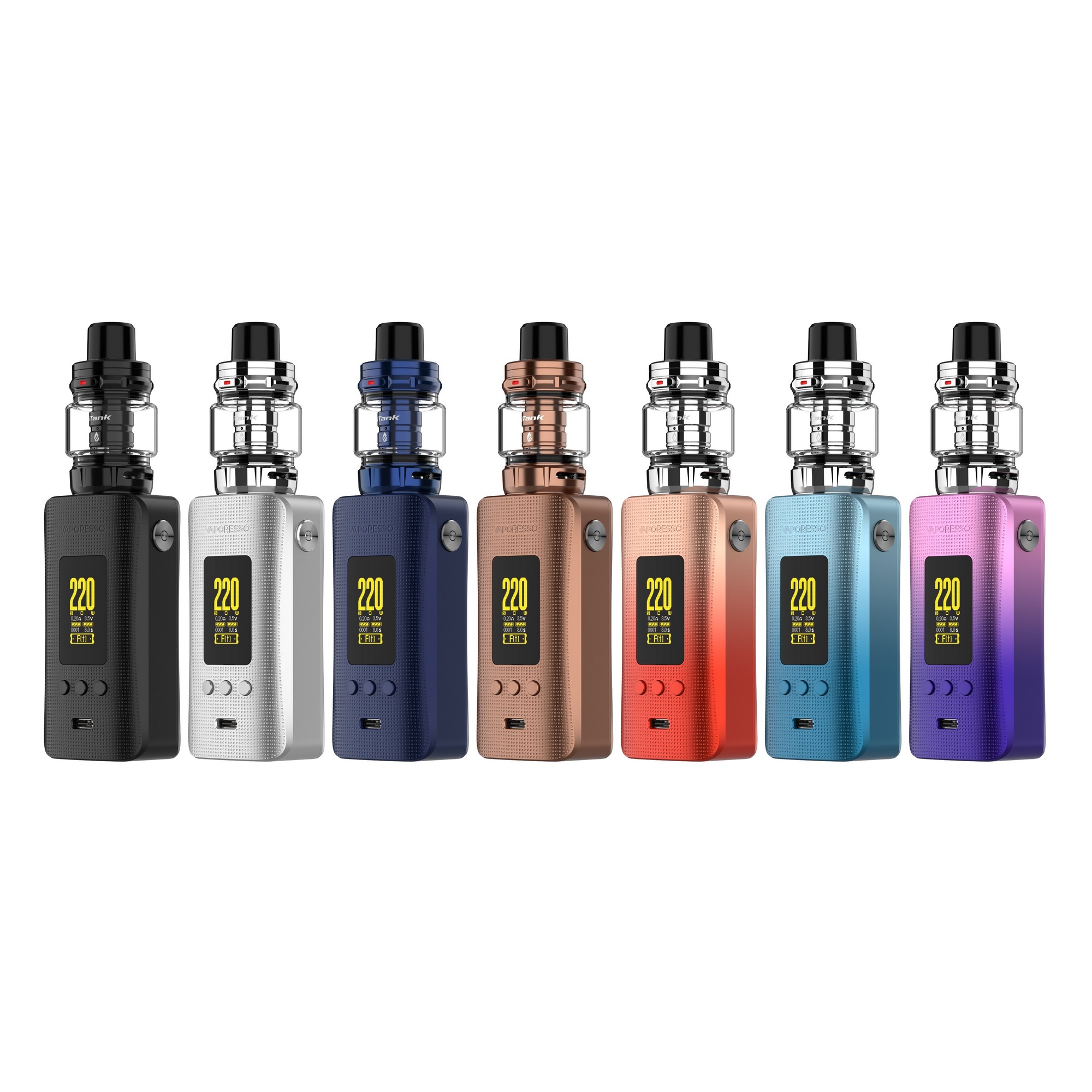 Vaporesso GEN 200 Kit w/ iTank 2 (8mL), gti mesh coils, gen 200 box mod